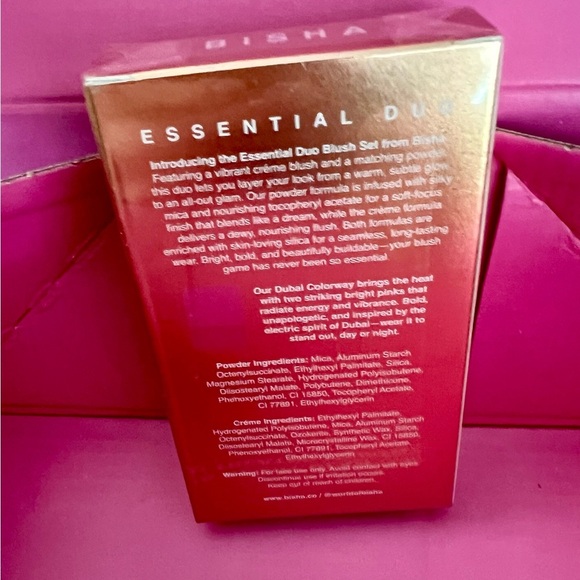 Brand New! Bisha Essential Duo Dubai Colorway Crème + Powder Blush Set - Picture 3 of 16